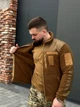 Чоловіча Флісова Кофта з липучками під шеврони койот розмір 5XL - изображение 4