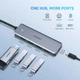 USB концентратор Хаб UGREEN CM219 4 Port USB 3.0 HUB with Micro USB Power Supply Silver Разветвитель 70336 - изображение 3