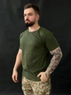 Чоловіча Бавовняна Футболка олива розмір 5XL - изображение 3