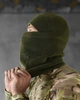 Флісовий Комплект Шапка + Баф з принтом олива розмір універсальний - изображение 2