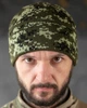 Шапка на флісі з підворотом піксель розмір універсальний - зображення 1