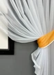 Кухонный комплект VR-Textil № 062к шторка с ламбрекеном оранжевый с белым 200х170 см (52-1183) - изображение 5