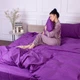 Простынь MirSon детская 110x160 см 30-0009 Purple Satin Stripe (2200007089062) - изображение 5