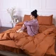 Простынь MirSon детская 110x160 см 30-0005 Brown Satin Stripe (2200007089024) - изображение 6