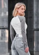 Жіночий топ Staff flo white & gray XS - изображение 2