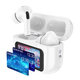 Наушники беспроводные TWS Borofone BW76 Brocade true wireless ANC noise white - изображение 1