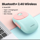 Беспроводная мышь UGREEN FUN+ Wireless Mouse MU102 2.4 GHz&BT Type-C Charging Pink (15722) - изображение 2