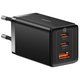 Мережевий зарядний пристрій Baseus GaN5 Pro Fast Charger 2C+65W+Cable Type-C toType-C 100W 1m Black - зображення 1