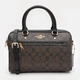 Сумка кросс-боди через плечо женская из натуральной кожи Coach Rowan Satchel In Signature Canvas BG-COA-31 Коричневая (193971505398) - изображение 1