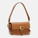 Сумка багет женская из натуральной кожи маленькая Coach Studio Baguette Bag BG-COA-43 Коричневая (195031682285) - изображение 4