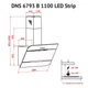 Витяжка декоративна похила PERFELLI DNS 6793 B 1100 BL LED Strip - изображение 8