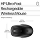 Мышка HP 510 Ultra-Fast Rechargeable Wireless Black (9C2F6AA) - изображение 4
