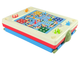 Stolik - tablica dwustronna do rysowania LEAN Toys 3w1, Niebieski, kreda, pisaki i gra (5904204754231) - obraz 4