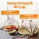 Плетений бамбуковий піднос з відкидною сіткою-кришкою для захисту продуктів від комах - зображення 3