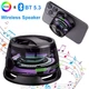 Магнітна колонка Bluetooth 5.3 TWS 5W Об'ємний звук Магнітне кріплення LED-підсвітка ( колір Black ) - зображення 2