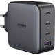 Мережевий зарядний пристрій UGREEN CD226 GaN 3xUSB-C+1xUSB 100W EU + cable 1.5m black(90575) - зображення 1