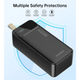 Универсальная мобильная батарея CHOETECH B731 PD22.5W 40000mAh с функцией быстрой зарядки и LED-дисплеем Black - изображение 9