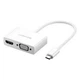 Переходник UGREEN MM123 USB Type C to HDMI + VGA Converter White 30843 Адаптер для подключения монитора - изображение 1