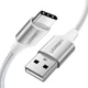 Кабель UGREEN US288 USB 2.0 to USB Type-C Cable Nickel Plating Aluminum Braid 3A 2m White (60133) - зображення 1