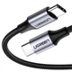 Кабель UGREEN US261 USB 2.0 CM/M Round Cable Nickel Plating Aluminum Shell 2m (сірий чорний (50152) - зображення 1