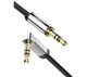 Аудіо кабель UGREEN AV119 3.5mm Male to 3.5mm Male Straight to angle flat Cable 2m (10599) - зображення 1