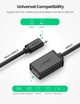 Кабель UGREEN US133 MicroUSB Male to USB-A Female Cable with OTG Nickel Plating15cm(Black) (10396 - зображення 3