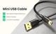 Кабель UGREEN US132 USB 2.0 A Male to Mini 5Pin Male 1m Black (10355) - изображение 4