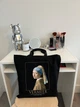 Екошопер BookOpt BK4074 VERMEER Дівчина з перловою сережкою, чорний - изображение 5