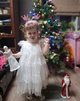 Детское белое платье звездочка снежинка для девочки в садик 100 (92-98 см) - изображение 4