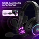 Игровые наушники Onikuma K9X Pro с кошачьими ушками, LED-подсветкой и микрофоном Наушники для стриминга - изображение 4