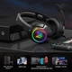 Игровые наушники Onikuma K9X Pro с кошачьими ушками, LED-подсветкой и микрофоном Наушники для стриминга - изображение 6