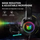 Игровые наушники Onikuma K9X Pro с кошачьими ушками, LED-подсветкой и микрофоном Наушники для стриминга - изображение 7
