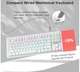 Клавиатура игровая механическая Aula Mechanical F-3032 White keycaps + 21 Yellow keys KRGD Brown - изображение 9