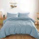 Пододеяльник MirSon Satin Light Pro 10-019 Gray-blue 220х240 см (2200011024578) - изображение 1