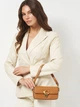 Сумка багет женская из натуральной кожи маленькая Coach Studio Baguette Bag BG-COA-43 Коричневая (195031682285) - изображение 2