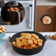 Кругла силіконова форма для аерогриля / духовки / мультипечі Backen багаторазова тонка формочка для випічки / м'яса / риби / овочів, 20.5х17х5 см, чорний (105032183) - зображення 4