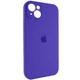 Защитный чехол-накладка Silicone Full Case AA для Apple iPhone 14, защита камеры, силикон + микрофибра, Тёмно-Фиолетовый (FullAAi14-22) - изображение 2