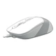 Мышка проводная компьютерная A4Tech FM10 1600dpi симметричная с резиновыми вставками White - изображение 4