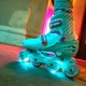 Роликові ковзани Neon Combo для дітей від 6-ти років, LED-підсвітка коліс, розмір 34-37 Бірюзовий (NT10T4) - зображення 5