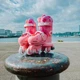 Роликовые коньки Yvolution Twista для детей от 2-х лет, переставные колеса, размер 30-34 Розовый (YC01P4) - изображение 6