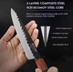 Японський ніж Santoku у подарунковій упаковці TURWHO 5,5" універсальний (X50Cr15MoV Steel"5,5) - зображення 3