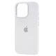 Чехол Fiji Silicone Case для Apple iPhone 16 Pro Max бампер накладка Soft Touch с микрофиброй White - изображение 1