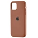 Чехол Fiji Silicone Case для Apple iPhone 13 Pro Max бампер накладка Soft Touch с микрофиброй Saddle Brown - изображение 1