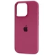 Чехол Fiji Silicone Case для Apple iPhone 16 Pro бампер накладка Soft Touch с микрофиброй Maroon - изображение 1