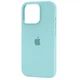 Чохол Fiji Silicone Case для Apple iPhone 16 Pro бампер накладка Soft Touch з мікрофіброю Ice Sea Blue - зображення 1