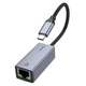 Сітковий адаптер HOCO UA37 Type-C ethernet adapter (1000 Mbps) Metal Gray (6942007647281) - зображення 1