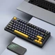 Клавиатура беспроводная Aula F75 Gasket Greywood V3 Switch Hot-Swap PBT 2.4G Wireless BT Black (6948391208626) - изображение 7