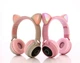 Беспроводные наушники Bluetooth MDR CAT ear VZV-23M с ушками и подсветкой Pink - изображение 4