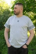 Чоловіча футболка з вишивкою V&V Тризуб XXL Сірий (480814111-027) - изображение 2