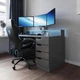 Стол компьютерный игровой Майнкрафт Upgrade с подсветкой RGB Антрацит L=1600мм (арт.SKRZ1000-142) - изображение 3